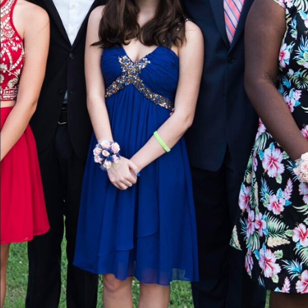 Blue homecoming dress